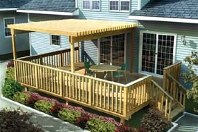 Large Easy Raised Deck w/ Trellis - Project Plan 90003
