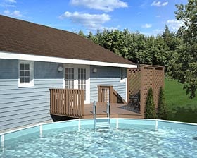 Easy Pool Deck w/ Privacy Screen