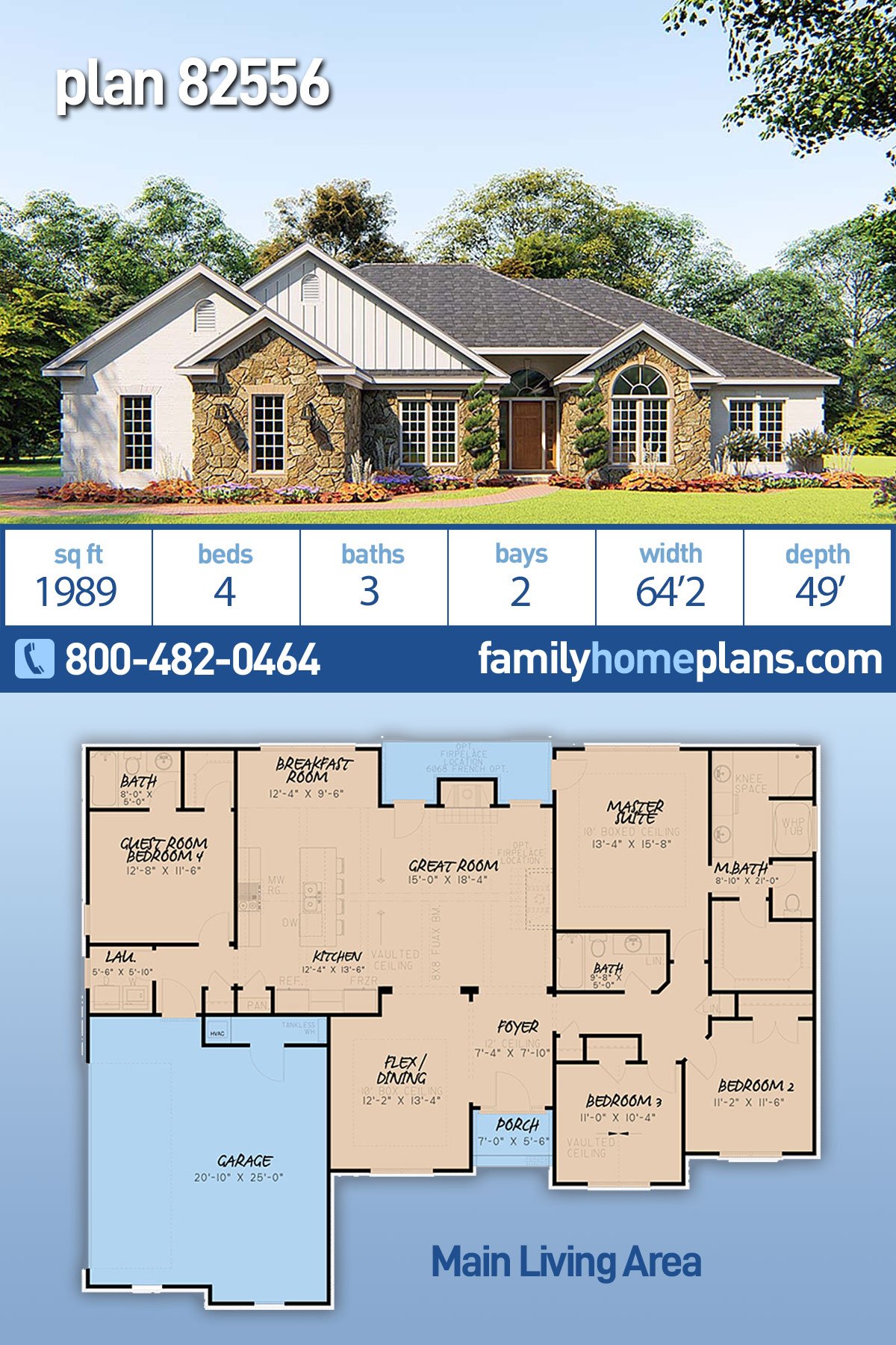 Plan 82556 | French Country House Plan