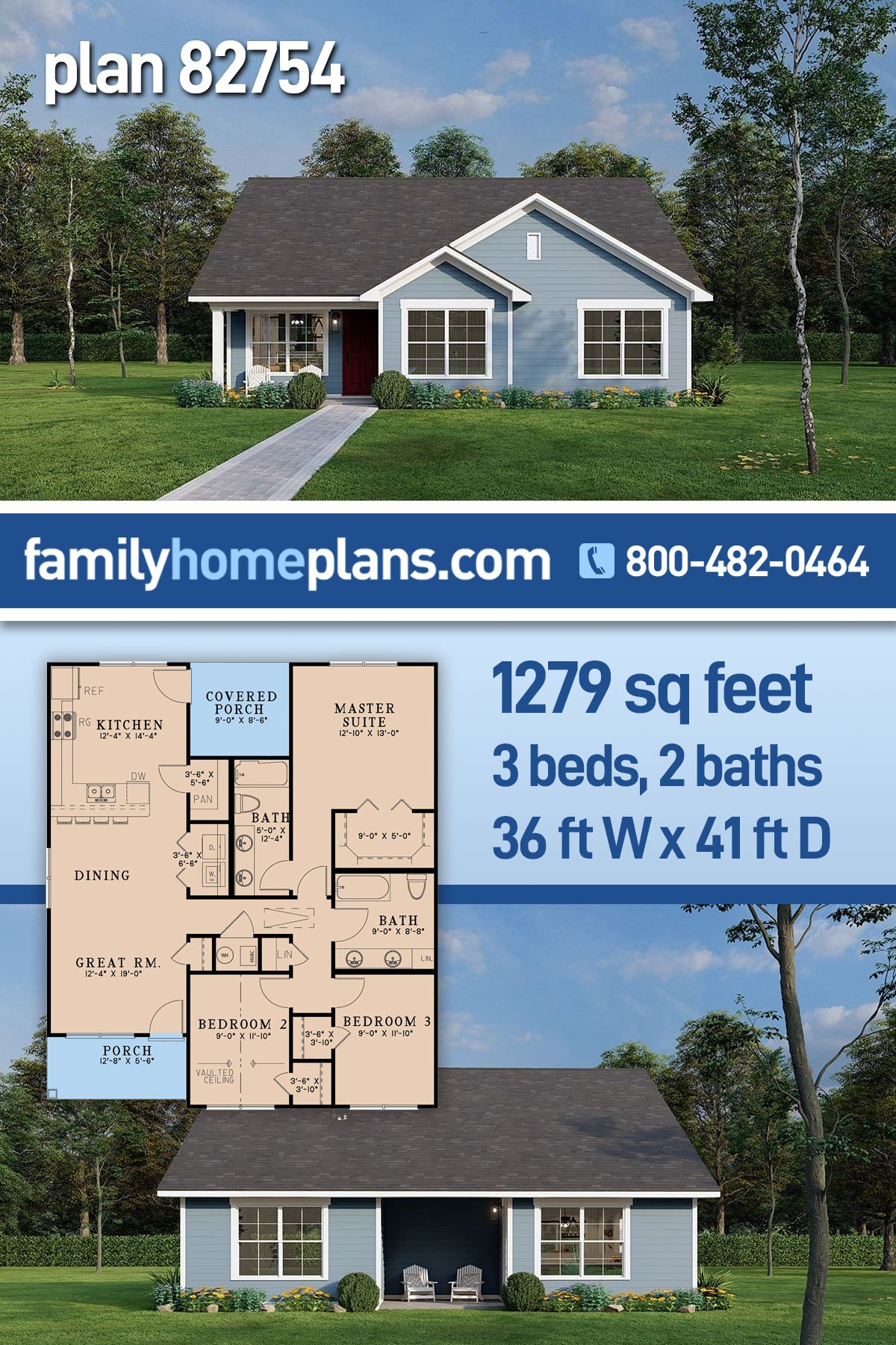 Plan 82754 | Small House Plan With Interior Pictures