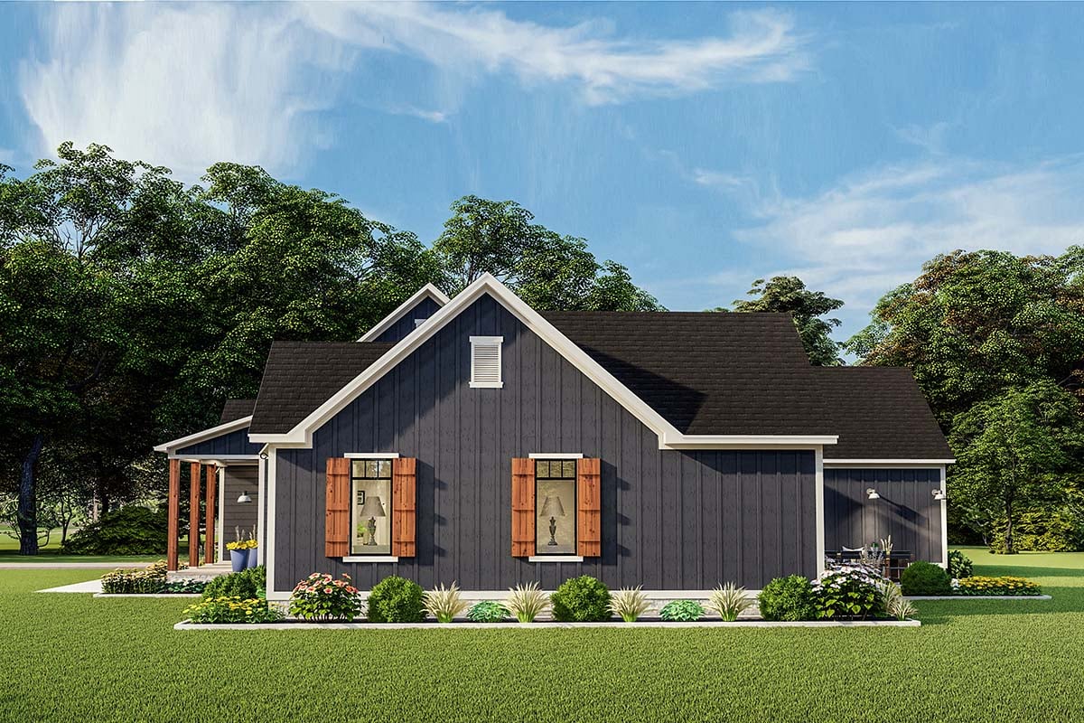 Country, Farmhouse, Ranch, Traditional Plan with 1936 Sq. Ft., 3 Bedrooms, 2 Bathrooms, 2 Car Garage Picture 2