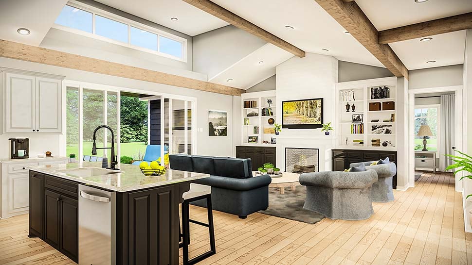 Country, Farmhouse, Ranch, Traditional Plan with 1936 Sq. Ft., 3 Bedrooms, 2 Bathrooms, 2 Car Garage Picture 7