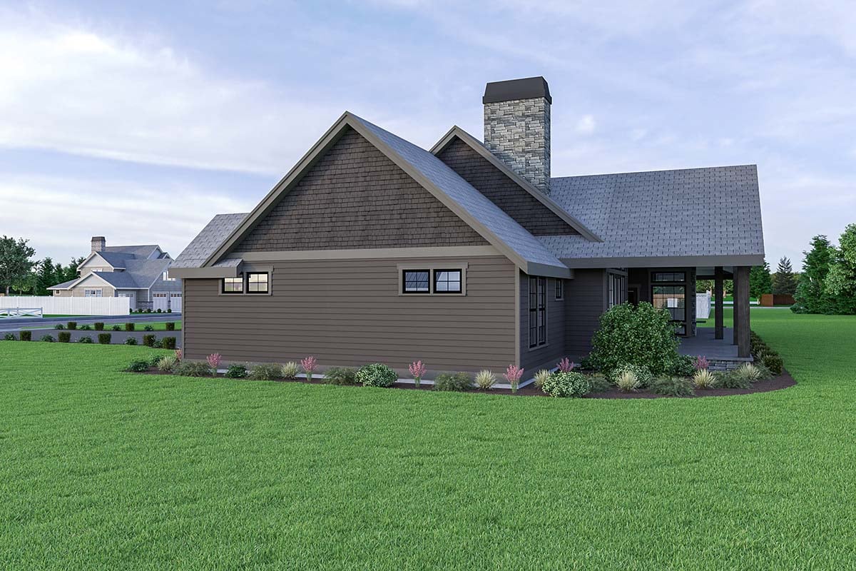 Craftsman, Ranch Plan with 3285 Sq. Ft., 3 Bedrooms, 3 Bathrooms, 3 Car Garage Picture 2