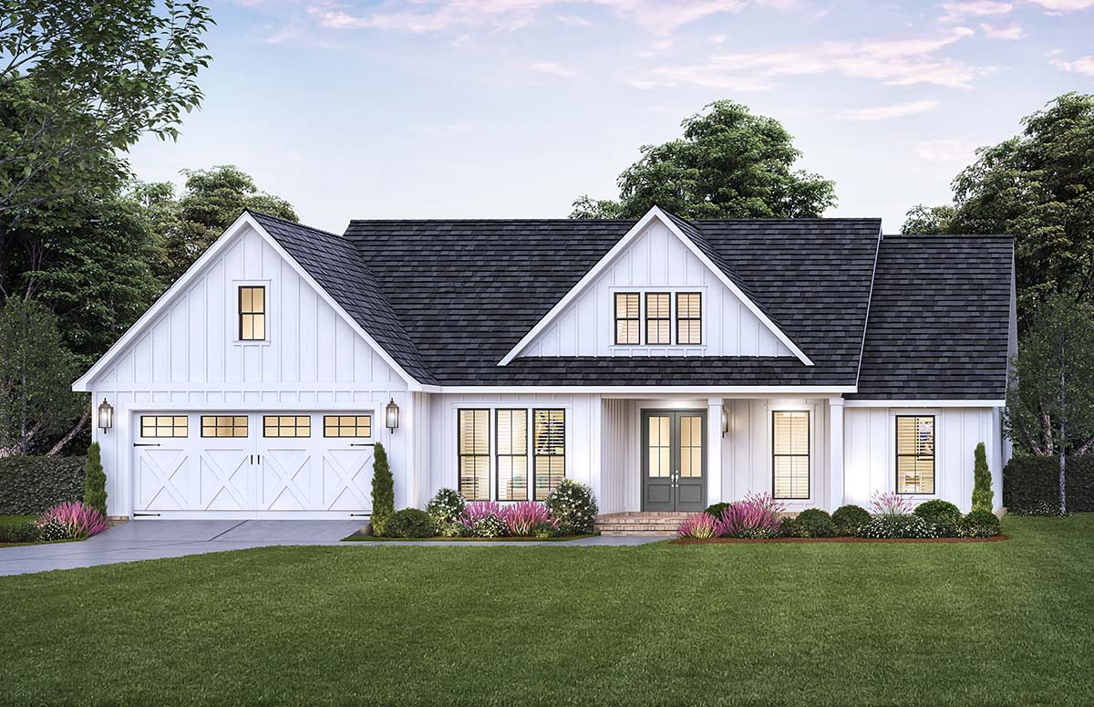 3 Bedroom Farmhouse Plan with Great Curb Appeal