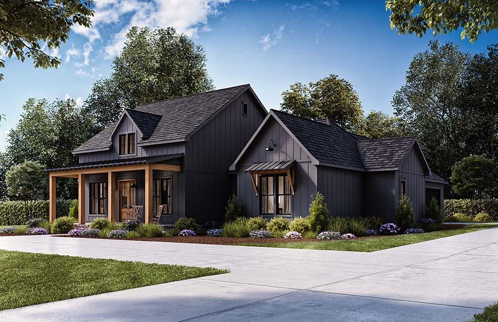 Craftsman, Farmhouse Plan with 2291 Sq. Ft., 4 Bedrooms, 3 Bathrooms, 2 Car Garage Picture 5