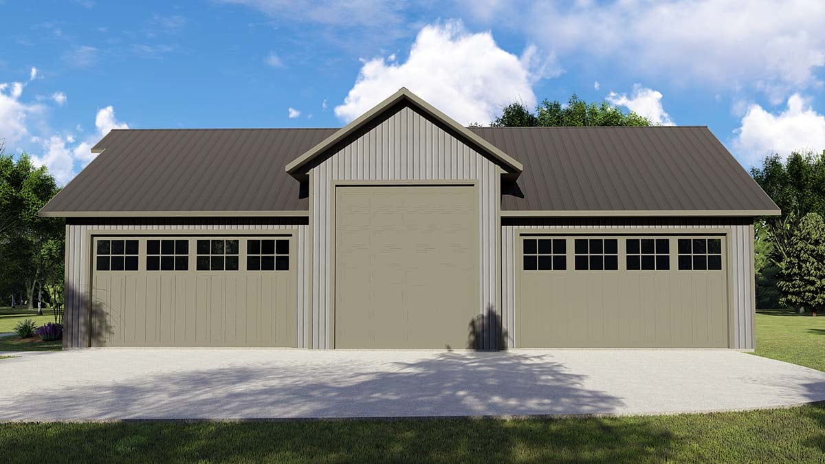 Plan 41819 | Ranch Style with 3 Bed, 3 Bath, 5 Car Garage