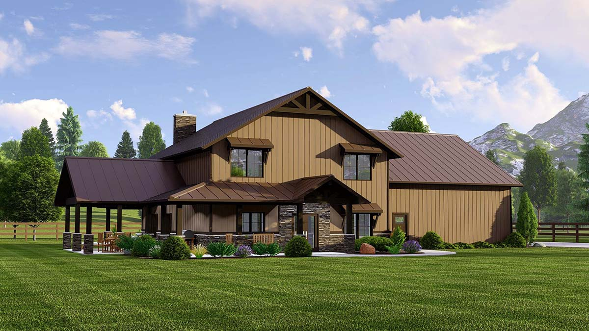 Plan 41859 | Barndominium Style House Plan 41859 with 2826