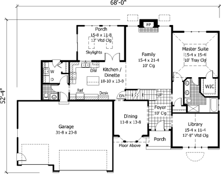 Plan 42151 | Traditional Style with 3 Bed, 3 Bath, 3 Car Garage