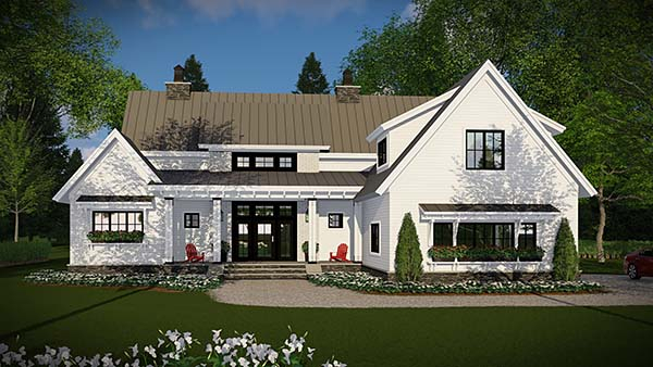 Country, Farmhouse, Traditional Plan with 2528 Sq. Ft., 4 Bedrooms, 3 Bathrooms, 3 Car Garage Elevation