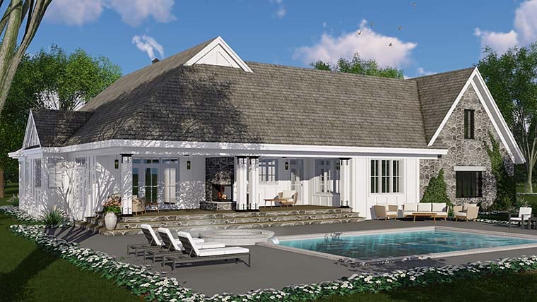 Bungalow, Cottage, Country, Craftsman, Farmhouse, Traditional Plan with 2483 Sq. Ft., 3 Bedrooms, 3 Bathrooms, 2 Car Garage Picture 5