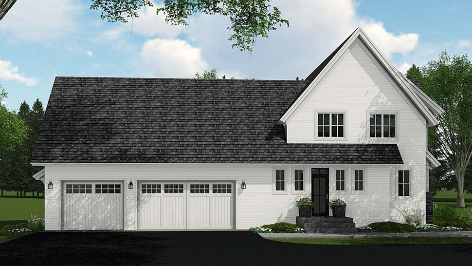 Country, Farmhouse Plan with 3011 Sq. Ft., 4 Bedrooms, 4 Bathrooms, 3 Car Garage Picture 3