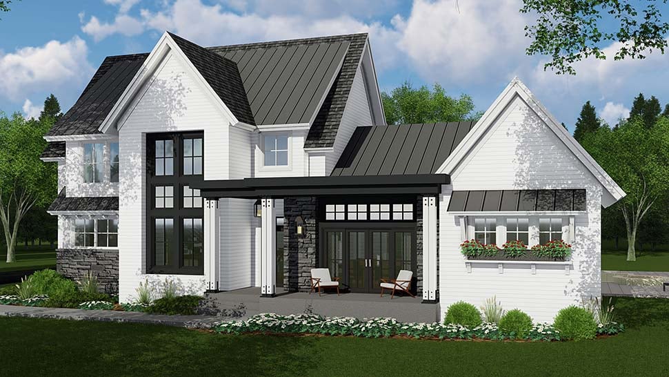 Country, Farmhouse Plan with 3011 Sq. Ft., 4 Bedrooms, 4 Bathrooms, 3 Car Garage Picture 4