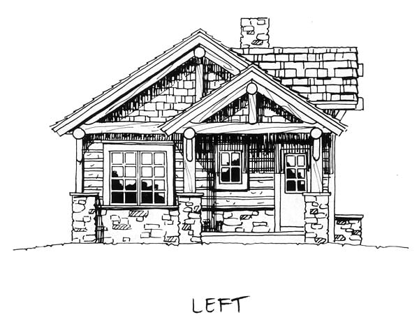 Cabin, Cottage, Craftsman Plan with 681 Sq. Ft., 2 Bedrooms, 2 Bathrooms Picture 7
