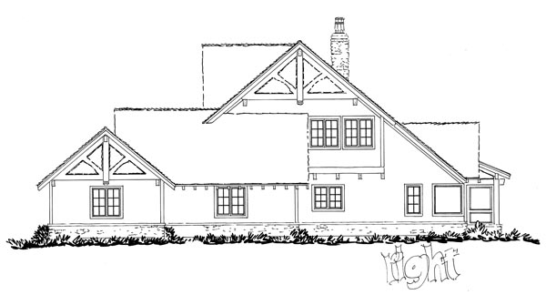 Country, Craftsman, Southern Plan with 3922 Sq. Ft., 4 Bedrooms, 4 Bathrooms, 3 Car Garage Picture 5