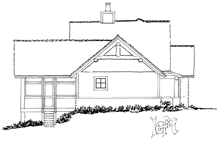 Bungalow, Cottage, Country, Craftsman Plan with 1689 Sq. Ft., 3 Bedrooms, 3 Bathrooms Picture 3