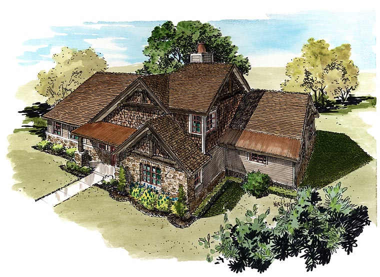Bungalow, Cottage, Country, Craftsman Plan with 1689 Sq. Ft., 3 Bedrooms, 3 Bathrooms Picture 5