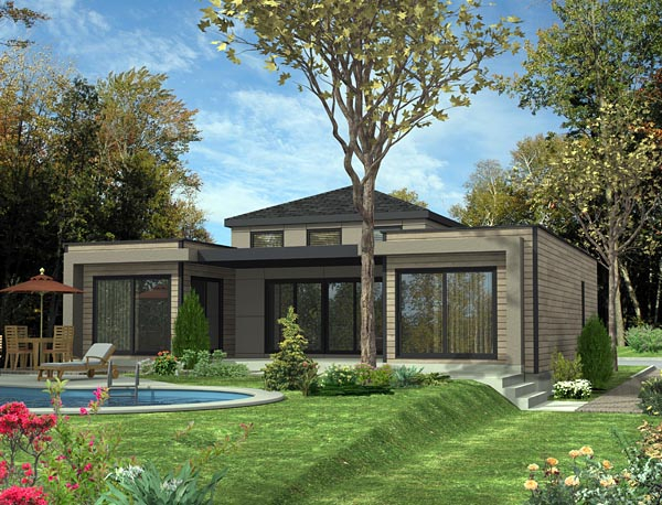 Plan 50336 | Contemporary Style with 2 Bed, 1 Bath