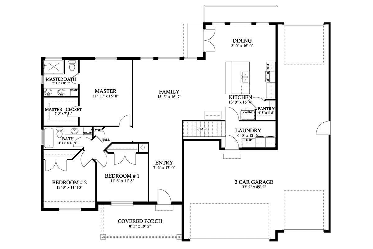 Plan 50531 6 Bedroom Ranch House