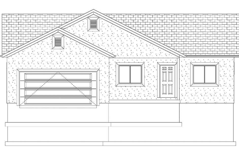 Ranch, Traditional Plan with 2560 Sq. Ft., 5 Bedrooms, 3 Bathrooms, 2 Car Garage Picture 19