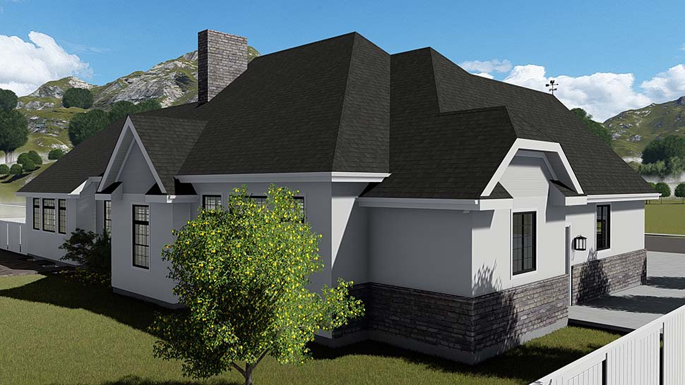 Craftsman, Traditional Plan with 5585 Sq. Ft., 3 Bedrooms, 5 Bathrooms, 2 Car Garage Picture 5