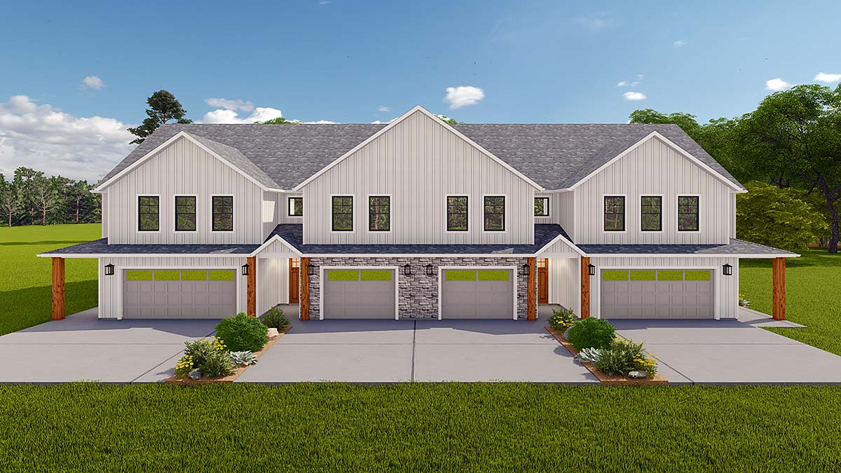 Country, Craftsman, Farmhouse, Traditional Plan with 3774 Sq. Ft., 6 Bedrooms, 6 Bathrooms, 3 Car Garage Elevation