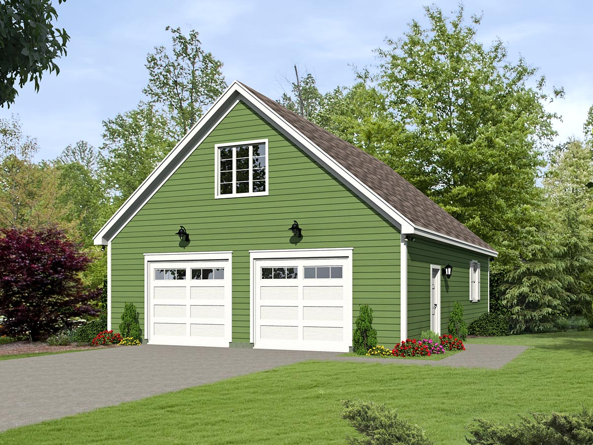 Plan 51495 | Traditional Style 4 Car Garage