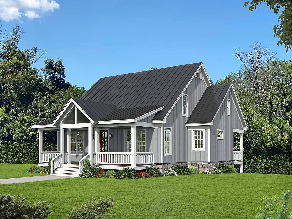 Country, Traditional Plan with 2015 Sq. Ft., 3 Bedrooms, 4 Bathrooms Elevation