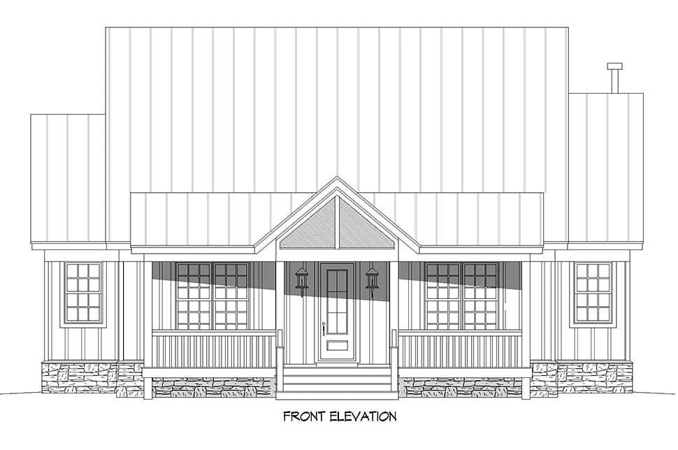 Country, Traditional Plan with 2015 Sq. Ft., 3 Bedrooms, 4 Bathrooms Picture 4