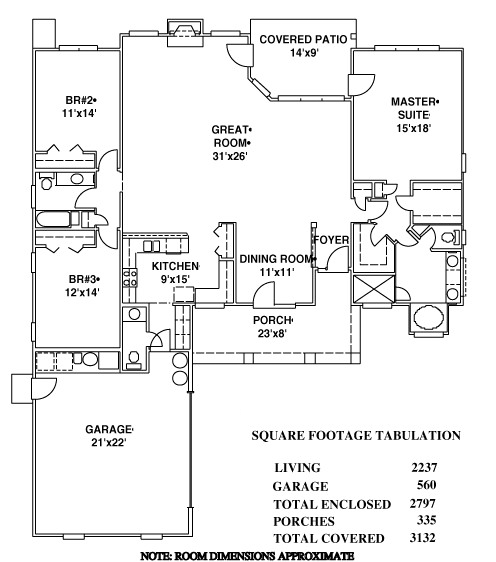 Plan 53402 | with 3 Bed, 3 Bath, 2 Car Garage