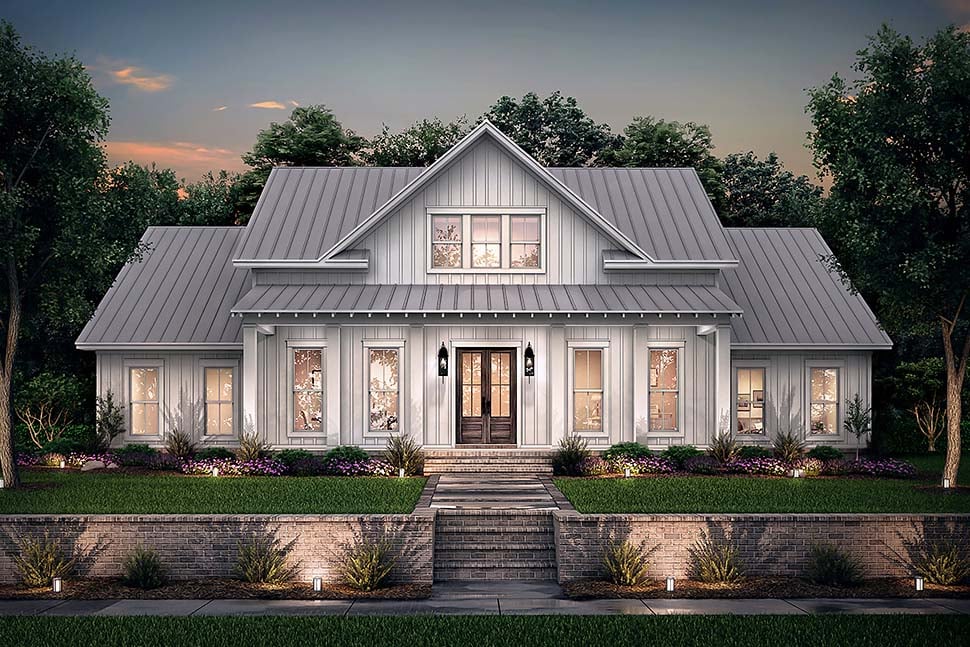 Country, Farmhouse, One-Story, Traditional Plan with 2390 Sq. Ft., 4 Bedrooms, 3 Bathrooms, 2 Car Garage Picture 5