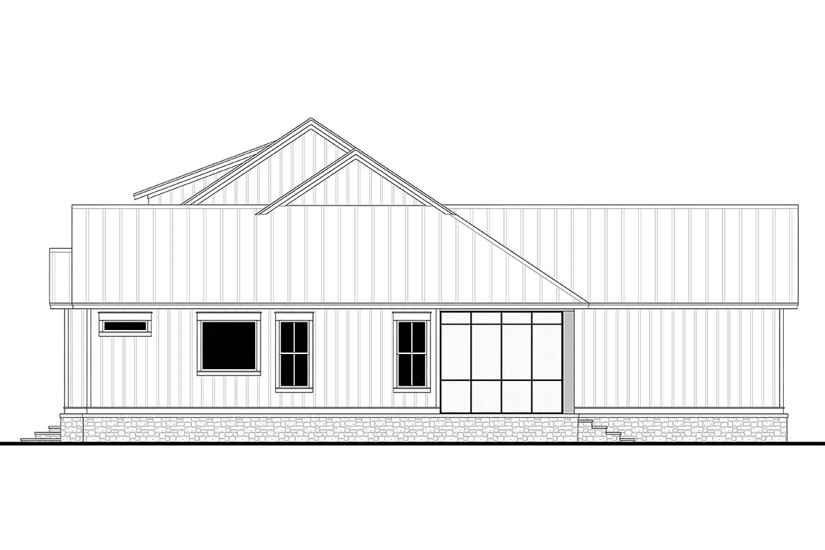 Country, Farmhouse, Southern, Traditional Plan with 2589 Sq. Ft., 3 Bedrooms, 3 Bathrooms, 2 Car Garage Picture 2