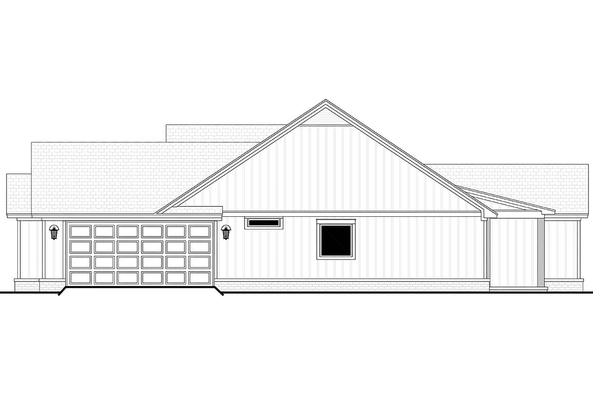 Country, Farmhouse, One-Story Plan with 1992 Sq. Ft., 4 Bedrooms, 2 Bathrooms, 2 Car Garage Picture 2