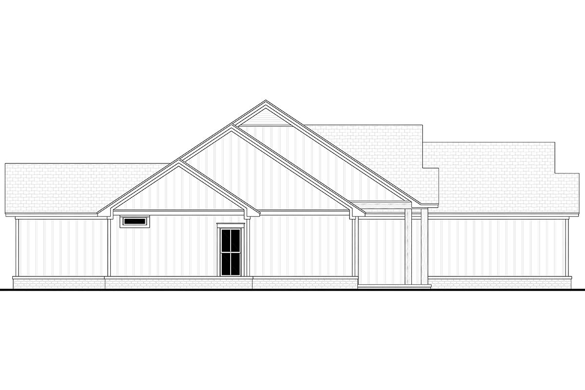 Country, Farmhouse, One-Story Plan with 1992 Sq. Ft., 4 Bedrooms, 2 Bathrooms, 2 Car Garage Picture 3