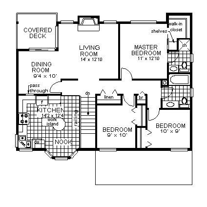 Plan 58625 | Farmhouse Style with 3 Bed, 2 Bath, 2 Car Garage