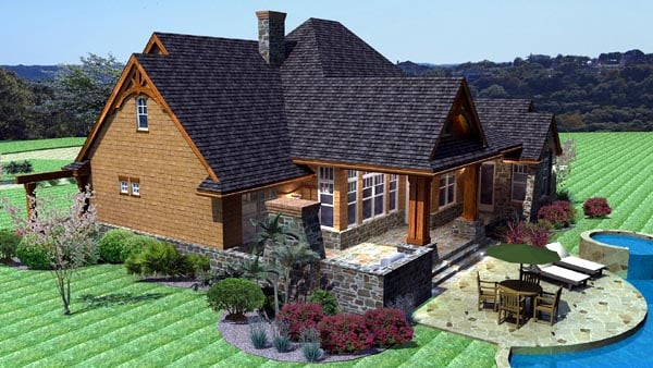 Cottage, Craftsman, Tuscan Plan with 2091 Sq. Ft., 3 Bedrooms, 3 Bathrooms, 2 Car Garage Picture 3