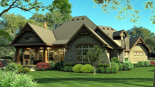 Cottage, Craftsman, Tuscan Plan with 2847 Sq. Ft., 3 Bedrooms, 3 Bathrooms, 3 Car Garage Picture 7