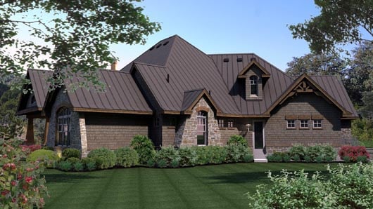 Cottage, Craftsman, Tuscan Plan with 2847 Sq. Ft., 3 Bedrooms, 3 Bathrooms, 3 Car Garage Picture 8