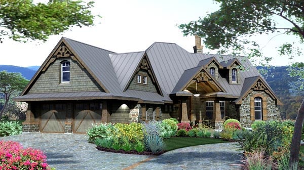 Craftsman, Tuscan Plan with 2106 Sq. Ft., 3 Bedrooms, 3 Bathrooms, 2 Car Garage Picture 2