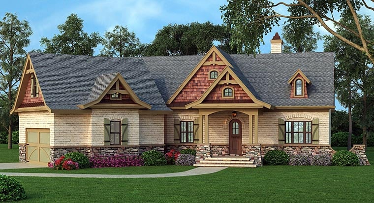Ranch Plan with 2430 Sq. Ft., 3 Bedrooms, 3 Bathrooms, 2 Car Garage Picture 2