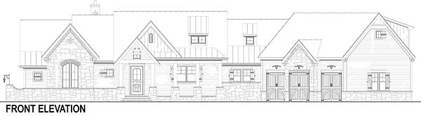 Craftsman, European, Traditional Plan with 2531 Sq. Ft., 3 Bedrooms, 4 Bathrooms, 3 Car Garage Picture 2