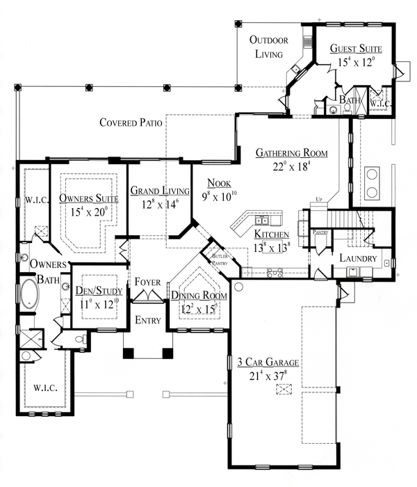 Plan 74269 | Mediterranean Style with 4 Bed, 4 Bath, 3 Car Garage