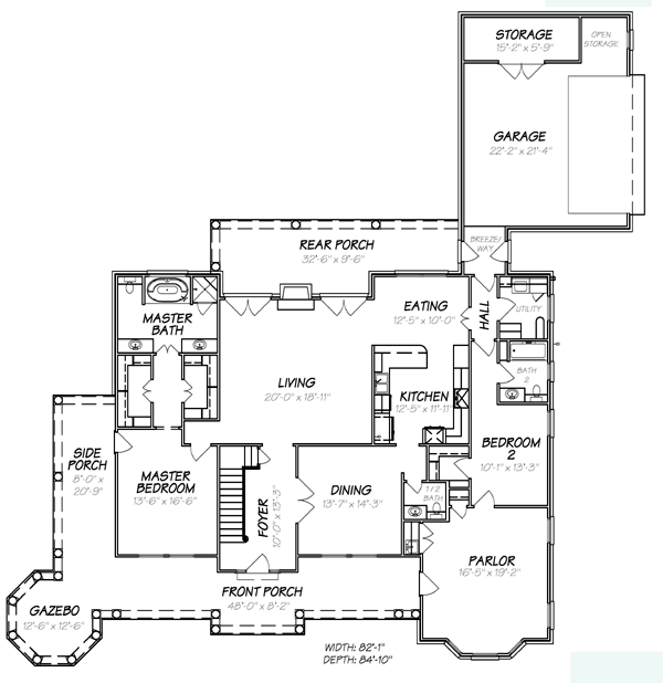 Plan 74603 | with 4 Bed, 4 Bath, 2 Car Garage