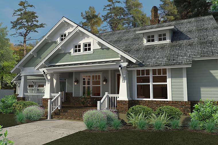 Bungalow, Cottage, Craftsman Plan with 1879 Sq. Ft., 3 Bedrooms, 2 Bathrooms, 2 Car Garage Picture 4