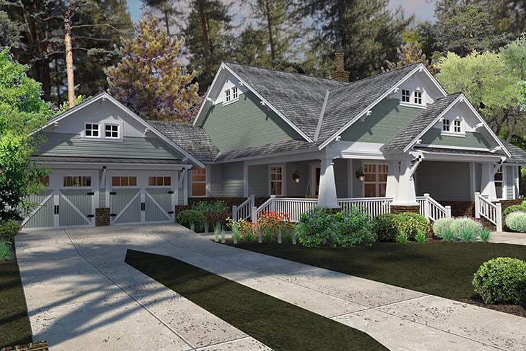 Bungalow, Cottage, Craftsman Plan with 1879 Sq. Ft., 3 Bedrooms, 2 Bathrooms, 2 Car Garage Picture 5