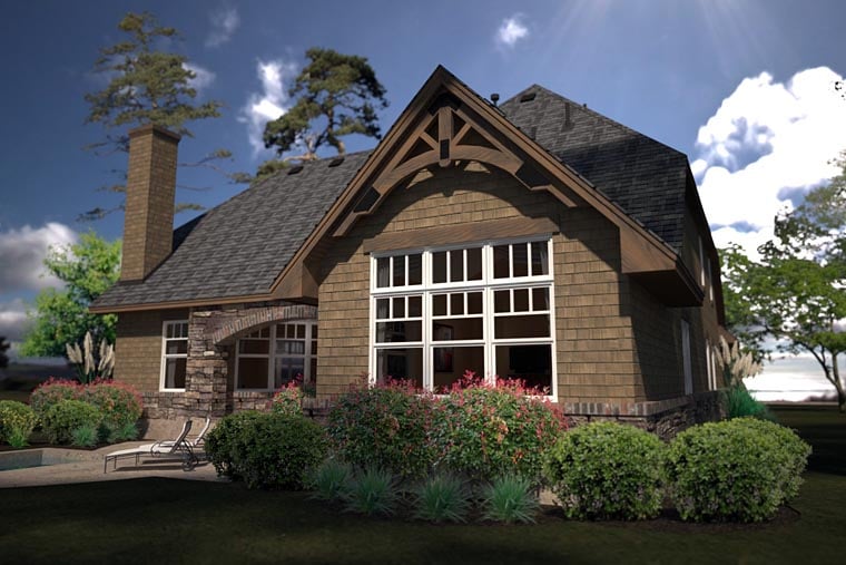 Cottage, Country, Craftsman Plan with 1917 Sq. Ft., 2 Bedrooms, 2 Bathrooms, 3 Car Garage Picture 4