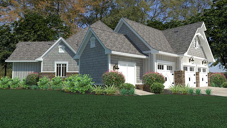 Cottage, Craftsman, European, Farmhouse Plan with 2662 Sq. Ft., 3 Bedrooms, 3 Bathrooms, 3 Car Garage Picture 8