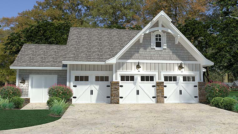 Cottage, Craftsman, European, Farmhouse Plan with 2662 Sq. Ft., 3 Bedrooms, 3 Bathrooms, 3 Car Garage Picture 9