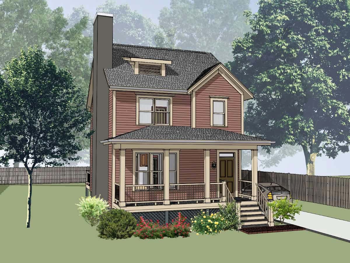 Southern Style With 3 Bed 3 Bath Plan 75541