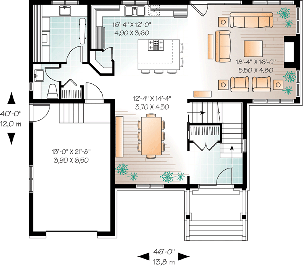 Plan 76223 | Craftsman Style with 4 Bed, 3 Bath, 1 Car Garage