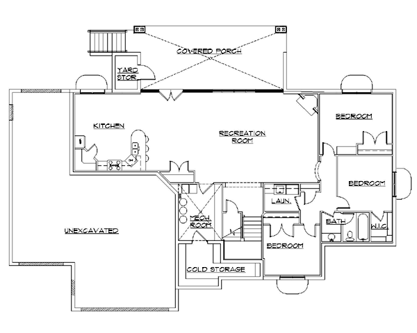 Plan 79747 | Traditional Style with 6 Bed, 3 Bath, 3 Car Garage